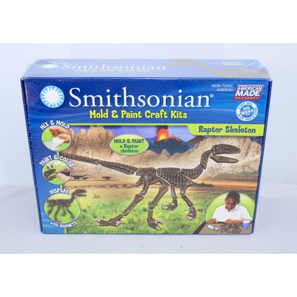 Smithsonian Other - Smithsonian Mold and Paint Craft Kit Raptor Skeleton Dinosaur STEM Toy New